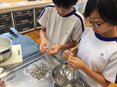 10 28月 5年家庭科 お味噌汁を作ろう 京都文教短期大学付属小学校